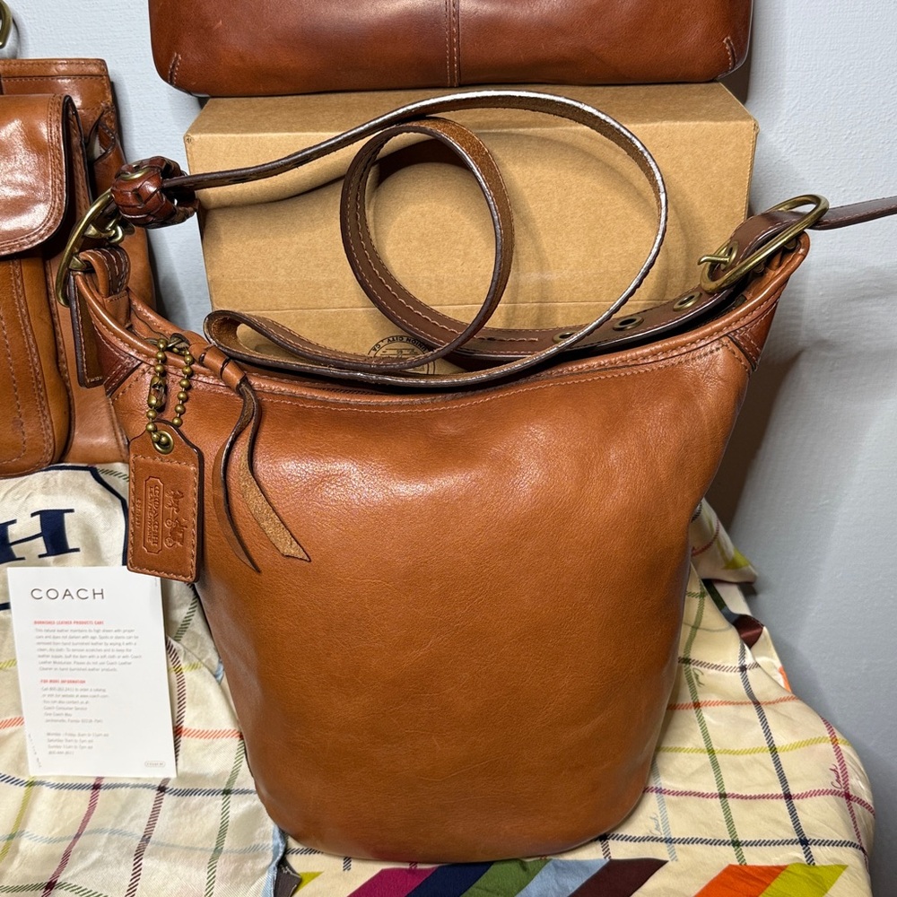 Coach Bleecker Burnished Whiskey Set - Shopper, Med Duffle, Slip Demi, Wallet - Picture 5 of 16